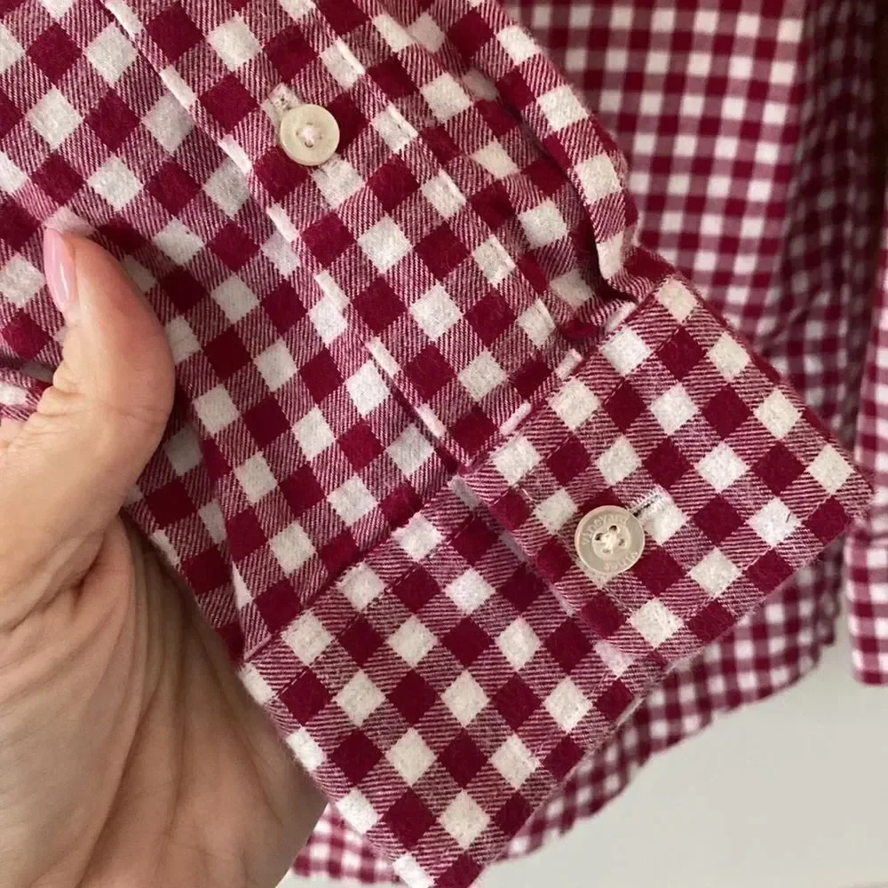 Vineyard Vines Gingham Check Button Down Long sleeve‎ Size Extra Large (18)